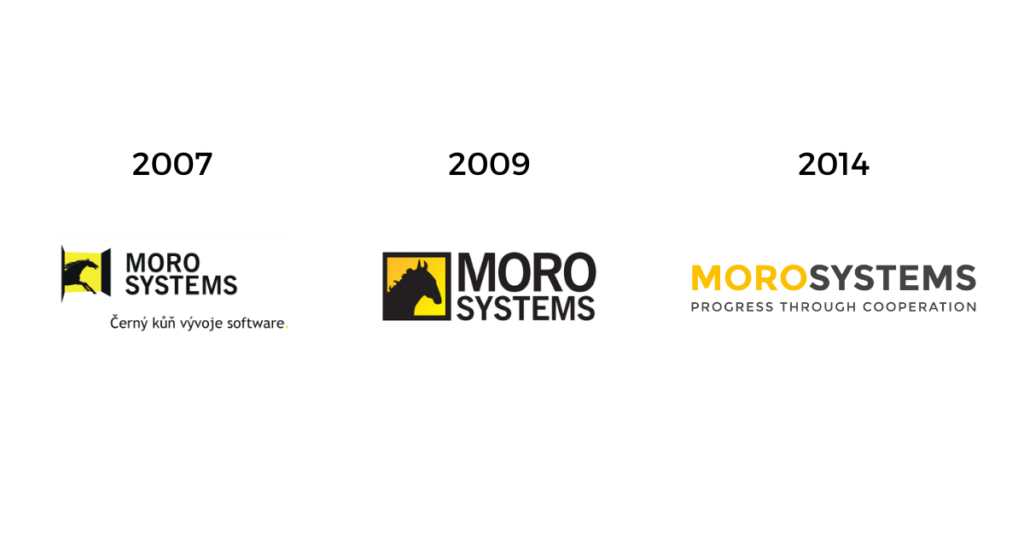 evoluce loga MoroSystems